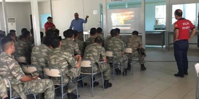 Kilis'te askerlere yang�n e�itimi