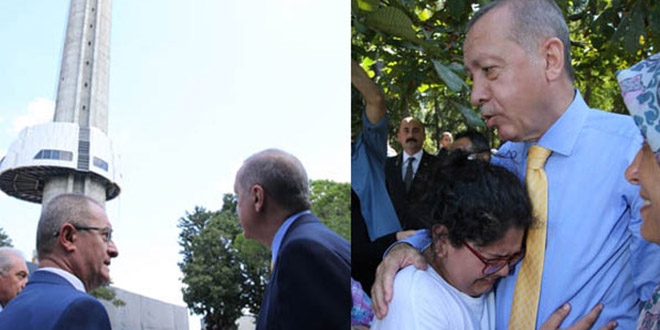 Erdoğan'a sarılan çocuk gözyaşını tutamadı