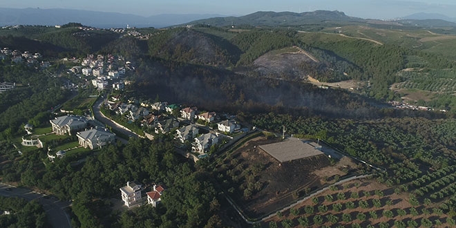 Bursa'nın yanan ciğerleri havadan görüntülendi