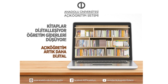 AÖF, tamamıyla dijital kitap sistemine geçti