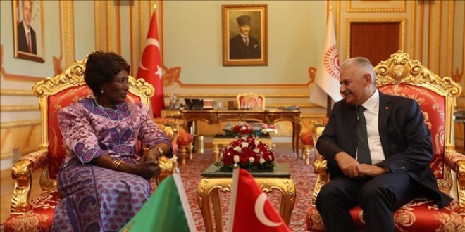 Yıldırım, Zambiya Cumhurbaşkanı Yardımcısı Wina'yı kabul etti