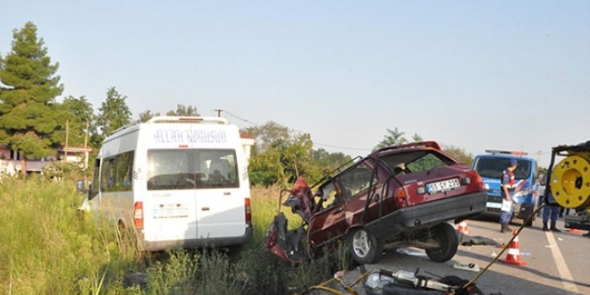 Samsun'da hatal� sollama kazas�: 2 �l�, 1 yaral�