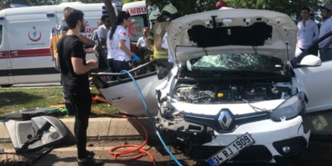 Kartal sahil yolunda trafik kazası