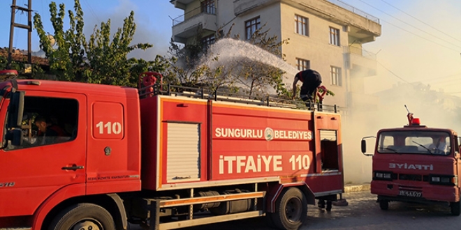 Çorum'da yangın: 1 yaralı