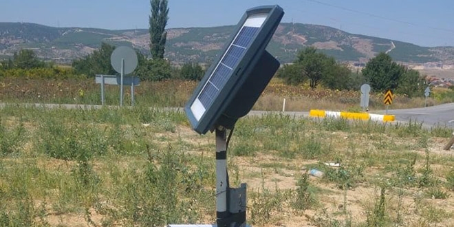 Denizli'de polis ikaz lambasını çaldılar