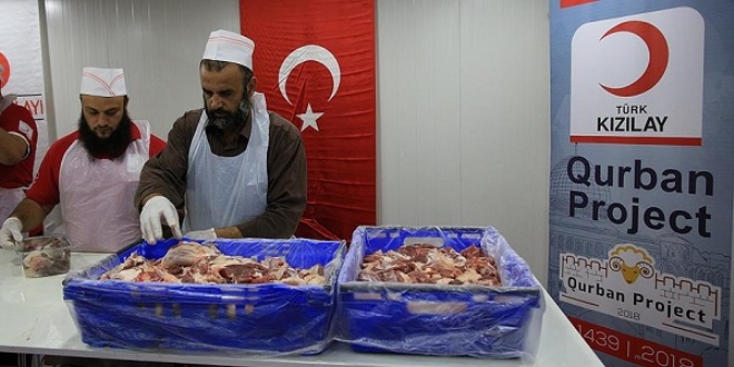 Cumhurbaşkanı Erdoğan'ın kurban hissesi Filistin'de kesildi