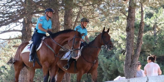 Abant'a atl� jandarma korumas�