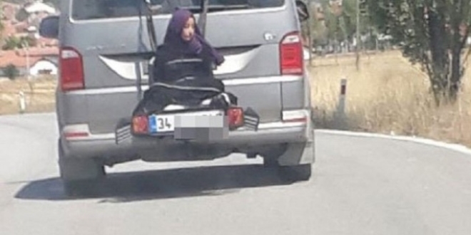 Aracın arkasına bağlanan kadın hakkında ilk açıklama
