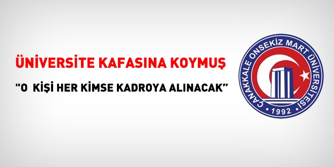 Büro personeli alımında, rektör sekreteri olarak 2 yıl çalışmış olma şartı yer aldı