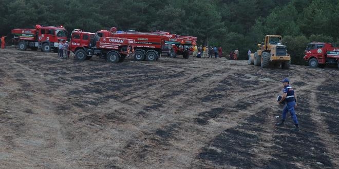 Bolu'da 2 hektarl�k orman arazisi yang�nda zarar g�rd�