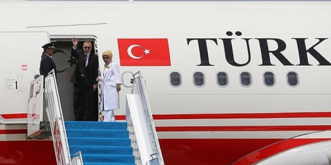 Cumhurbaşkanı Erdoğan Kırgızistan'dan ayrıldı