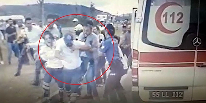 112 personeline saldırı anının görüntüleri ortaya çıktı