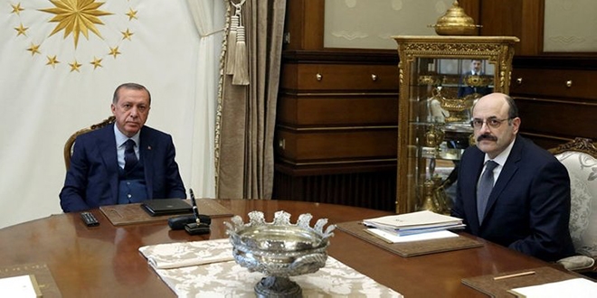 Erdo�an, Y�K Ba�kan� Sara�'� kabul etti