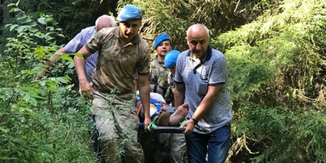 Artvin'de uçuruma yuvarlanan kişiyi jandarma ekipleri kurtardı