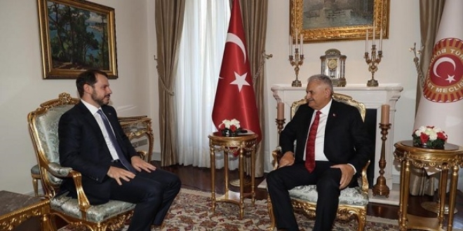 TBMM Başkanı Yıldırım Bakan Albayrak'ı kabul etti