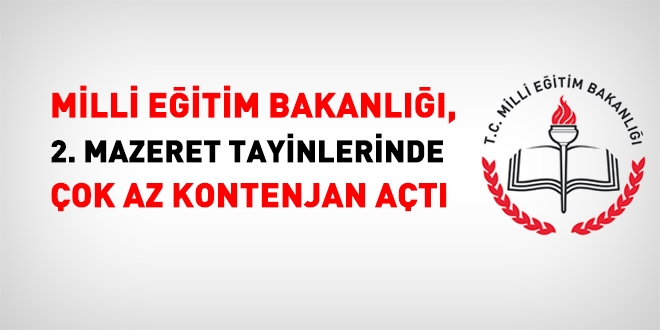 MEB, 2. mazeret tayinlerinde çok az kontenjan açtı