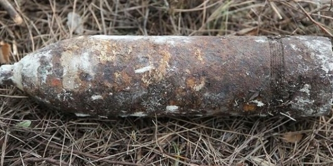 Çanakkale'de çöplükte patlamamış top mermisi bulundu