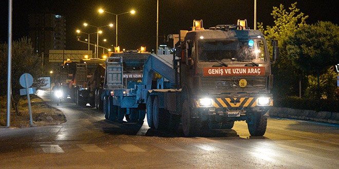 Suriye sınırına askeri sevkiyat