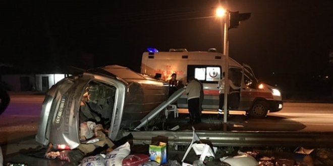 Amasya'da otomobille panelvan çarpıştı: 7 yaralı