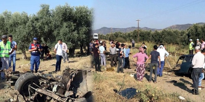 Hemzemin geçitte tren çarpan otomobil ikiye bölündü: 1 ölü