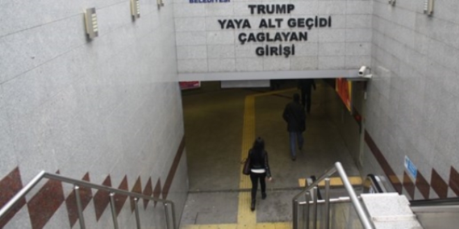 Trump'ın adı alt geçitten kaldırıldı