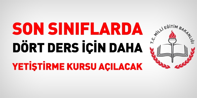 Son sınıflarda Görsel Sanatlar, Müzik, Beden Eğitimi ve Spor derslerinden yetiştirme kursu açılacak