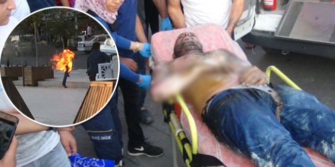 �� isteyen gen�, olumsuz yan�t al�nca kendini yakt�