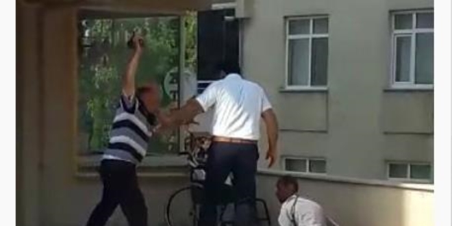 Engelli oğlunu döven baba gözaltına alındı