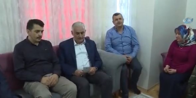 TBMM Ba�kan� Y�ld�r�m'dan �ehit ailesine ziyaret