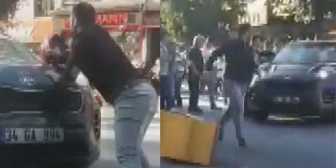 Bakırköy'de dehşet! Aracı vatandaşların üzerine sürdü