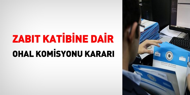 Adalet Bakanlığı personeline dair OHAL Komisyonu kararı