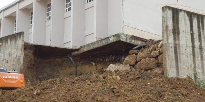 Ordu'da okulun çöken istinat duvarı hatalı yapılmış
