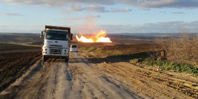 Silivri'de doğalgaz hattında patlama