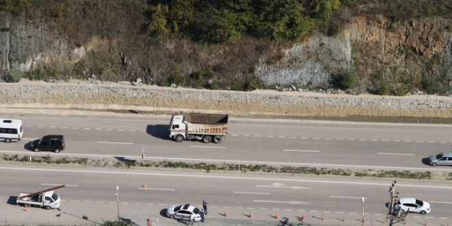 Bursa'da helikopterli trafik denetimi