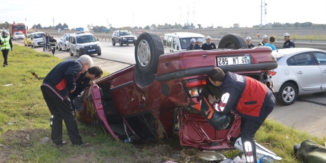 Kırklareli'nde trafik kazası: 3 yaralı