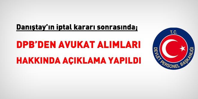 DPB'den avukat alımları hakkında açıklama