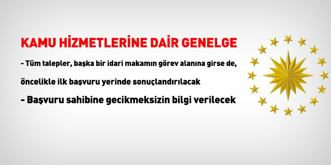 Kamu hizmetlerinin sunumuna dair, 2018/13 Sayılı Cumhurbaşkanlığı Genelgesi yayımlandı