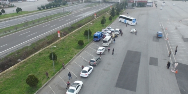 Kastamonu'da drone'lu trafik uygulamas�