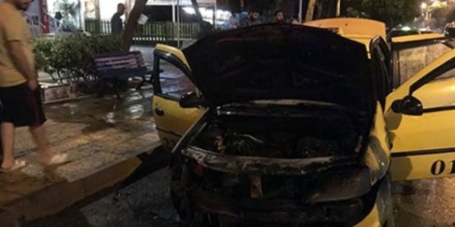 Adana'da ticari taksi yand�