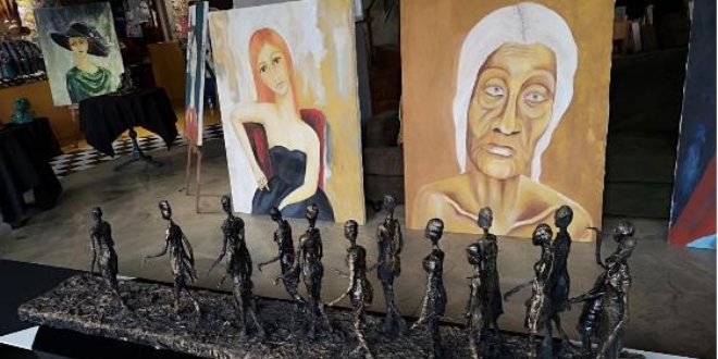 Hem�irenin resme olan ilgisi sergi a�t�rd�