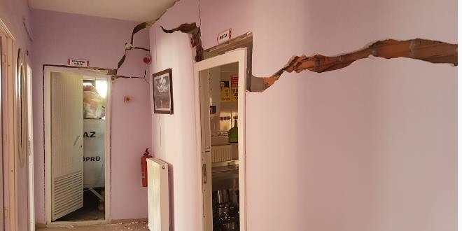 Samsun'da anaokulu binasında çökme tehlikesi