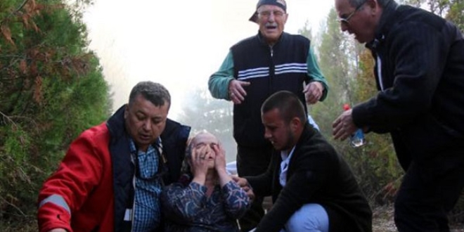 Yanan evlerini gözyaşları içinde izlediler