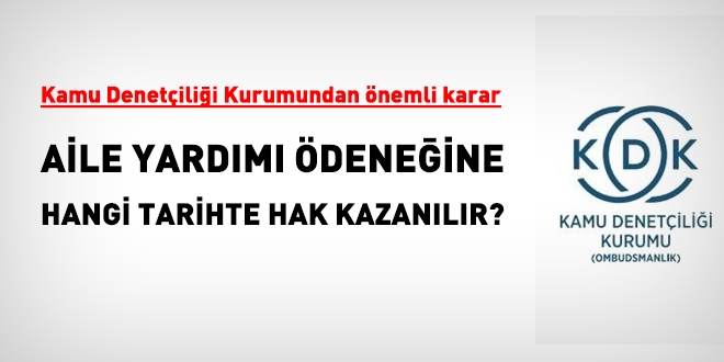KDK'dan aile yardımı ve çocuk ödeneği kararı