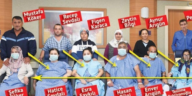 7 gönüllü 7 kişiye böbreklerini verdi