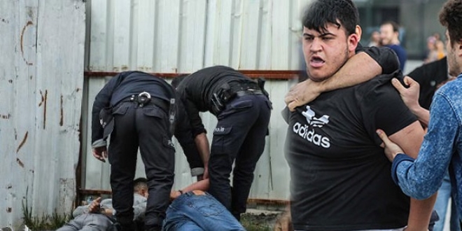 Adliye �n�nde 'yan bakt�n' kavgas�