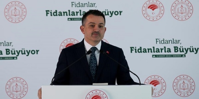 Bakan Pakdemirli: 10 milyon fidan say�s�na y�l sonuna kadar ula��lacak