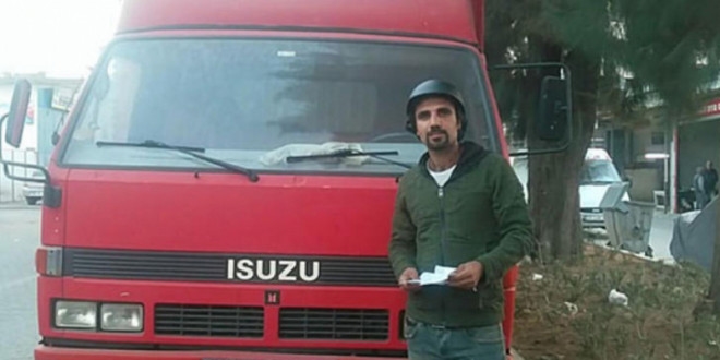 Kamyonet şoförüne kask kullanmama cezası