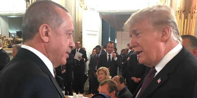 Cumhurbakan Erdoan, Trump ile grt