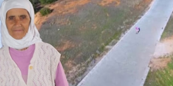 İlk kez drone gören köylü kadın kaçırılmaktan korkmuş