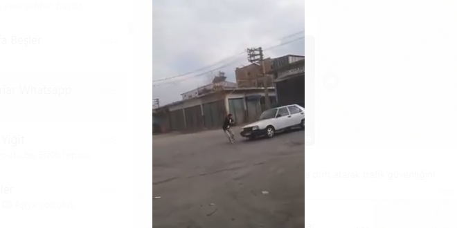 Bir drift görüntüsü de Denizli'den